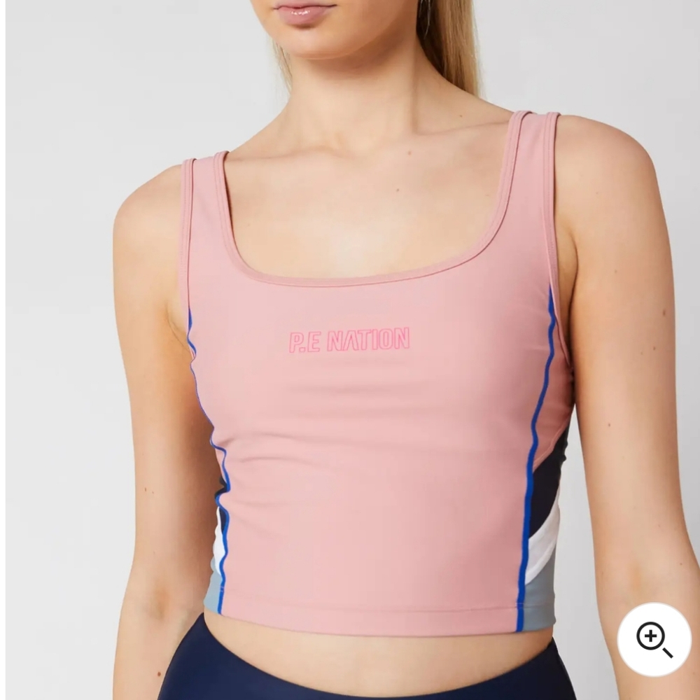 New P.E Nation Flex It Pink Pale Sports Bra Tank Top NWT Size XS - Picture 1 of 15